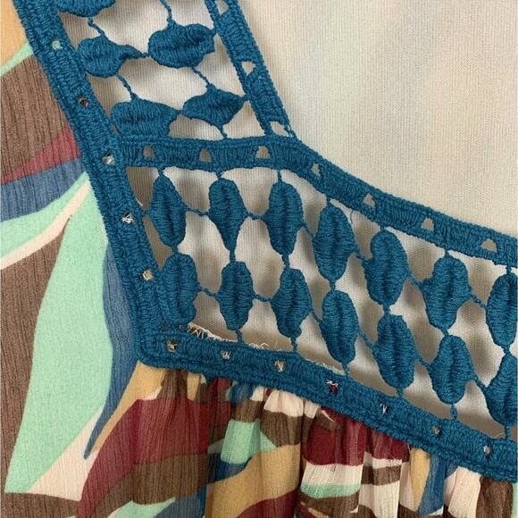 Lane Bryant 18/20 Boho Blouse Relaxed Square-Neck Top With Trim Detail - Picture 6 of 8